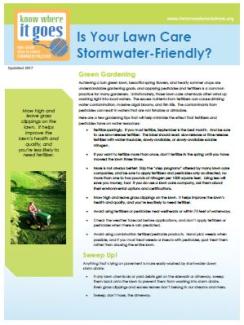 Stormwater-Friendly Lawn Care
