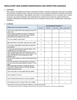 Maintenance and Care of A Rain Garden Factsheet