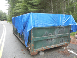 dumpster covered