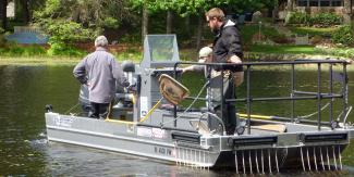 RIDEM staff survey for fish to document the fish community structure