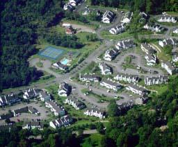 Aerial view of condos