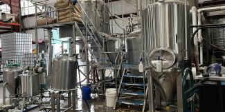 Brewery equipment at Newport brewery